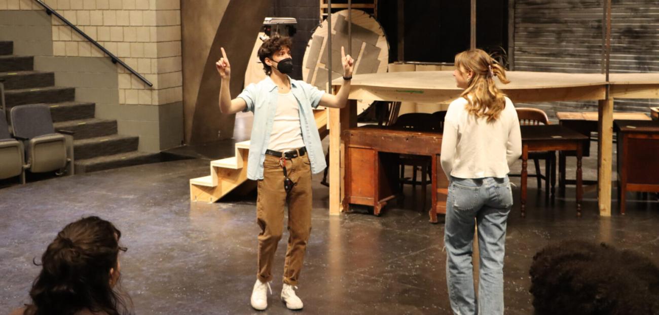 Daniel Brody conducting rehearsal for Silent Sky his first main stage show and his third major directorial project.